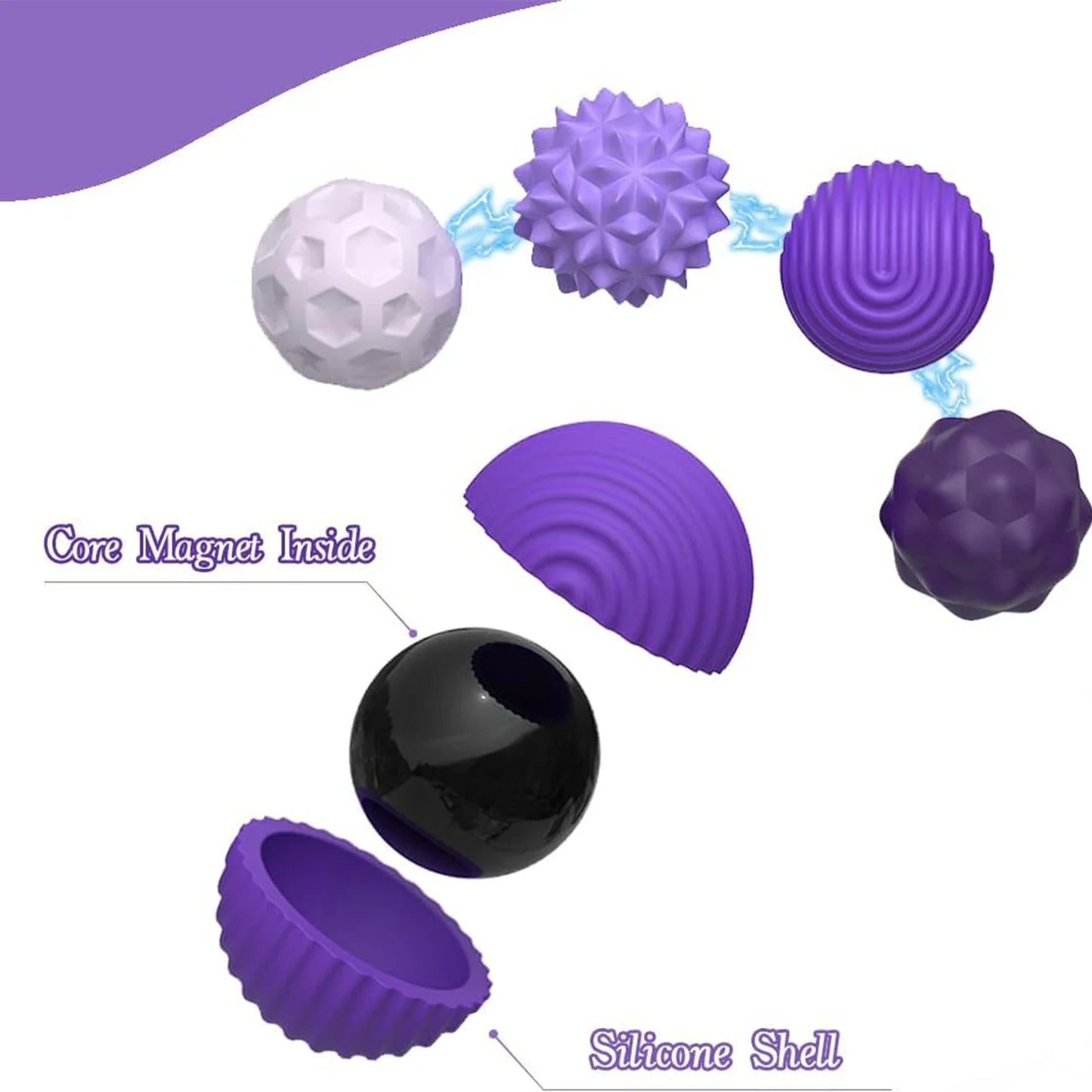 Silicone Magnetic Sensory Balls – for Stress & Anxiety Relief