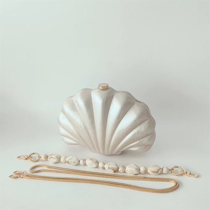 Female Shell Acrylic Box Clutches Lady Gift Evening Bag Party Prom Stones Handbags Luxury Women Wedding Bridal Clutch Purse Bag