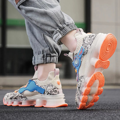 YRZL  Platform Sneakers - Designer Blade Running Shoes