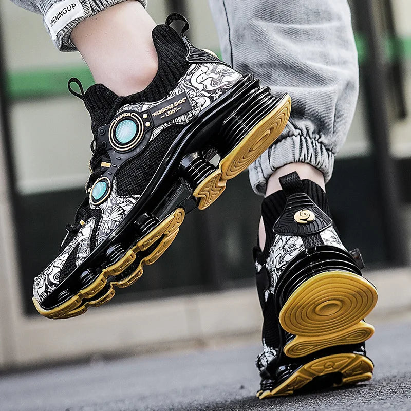 YRZL  Platform Sneakers - Designer Blade Running Shoes