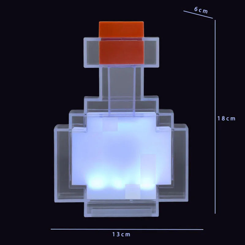 Veilleuse bouteille Minecraft