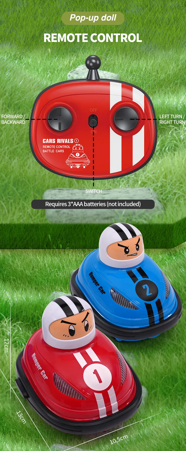 CrashMasters – Kids Battle Duo Remote Control Cars