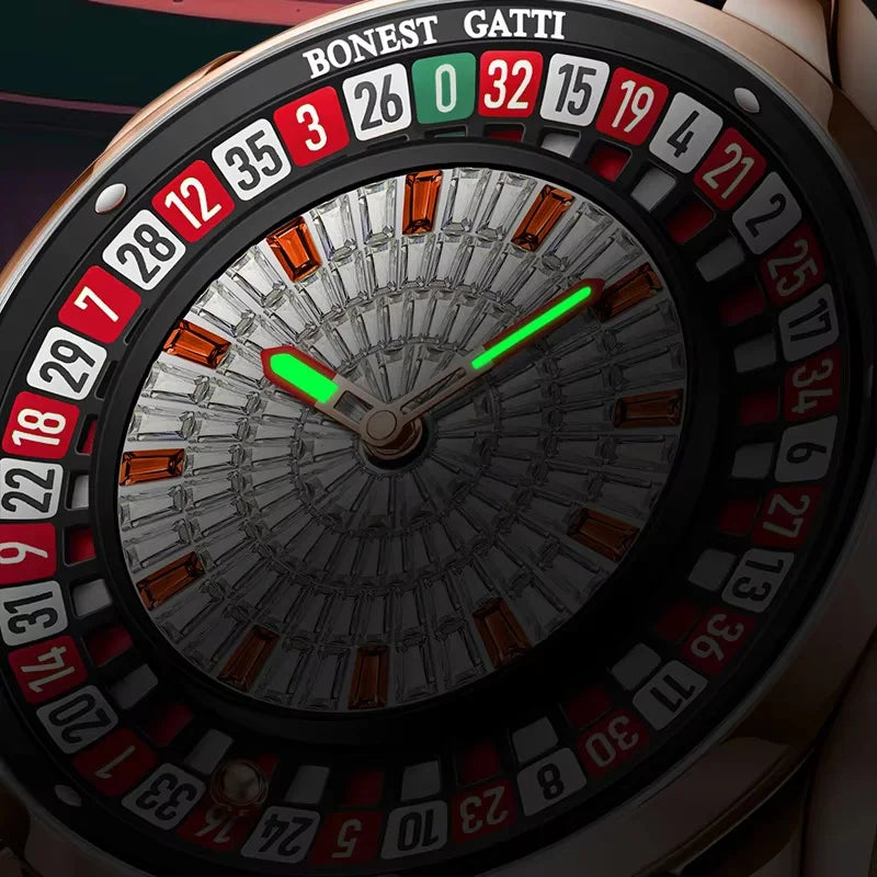BONEST GATTI Luxury Rotating Roulette Watch