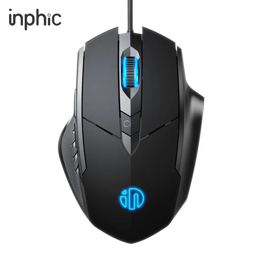Gaming & Office Mouse – 3200 DPI Silent Click, Macro Programmable