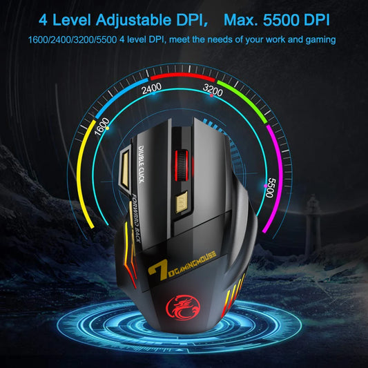 Rechargeable Wireless Gaming Mouse 5500 DPI