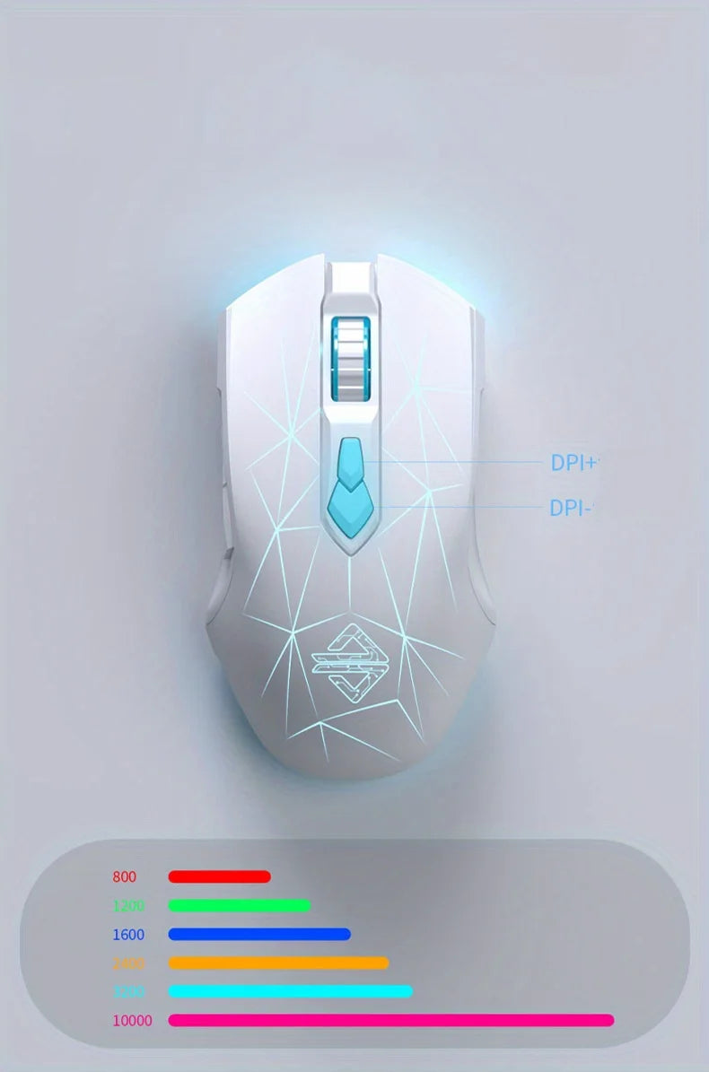 Ajazz AJ52Pro RGB Wireless Gaming Mouse – 4800 DPI rechargeable Mouse