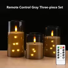 3pcs Flickering Flameless LED Candles – 3D Wick, Remote & Timer