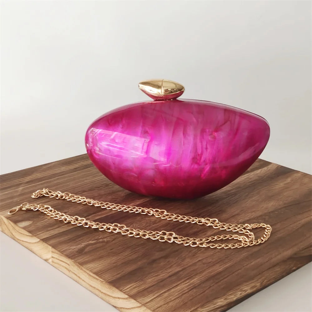 Shell Brand Perlbraune Marmor-Acryl-Box-Clutch, Abendtasche, Hochzeits-Party-Mini-Geldbörse, Abend-Brauthandtasche