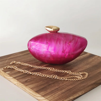 Shell Brand Perlbraune Marmor-Acryl-Box-Clutch, Abendtasche, Hochzeits-Party-Mini-Geldbörse, Abend-Brauthandtasche