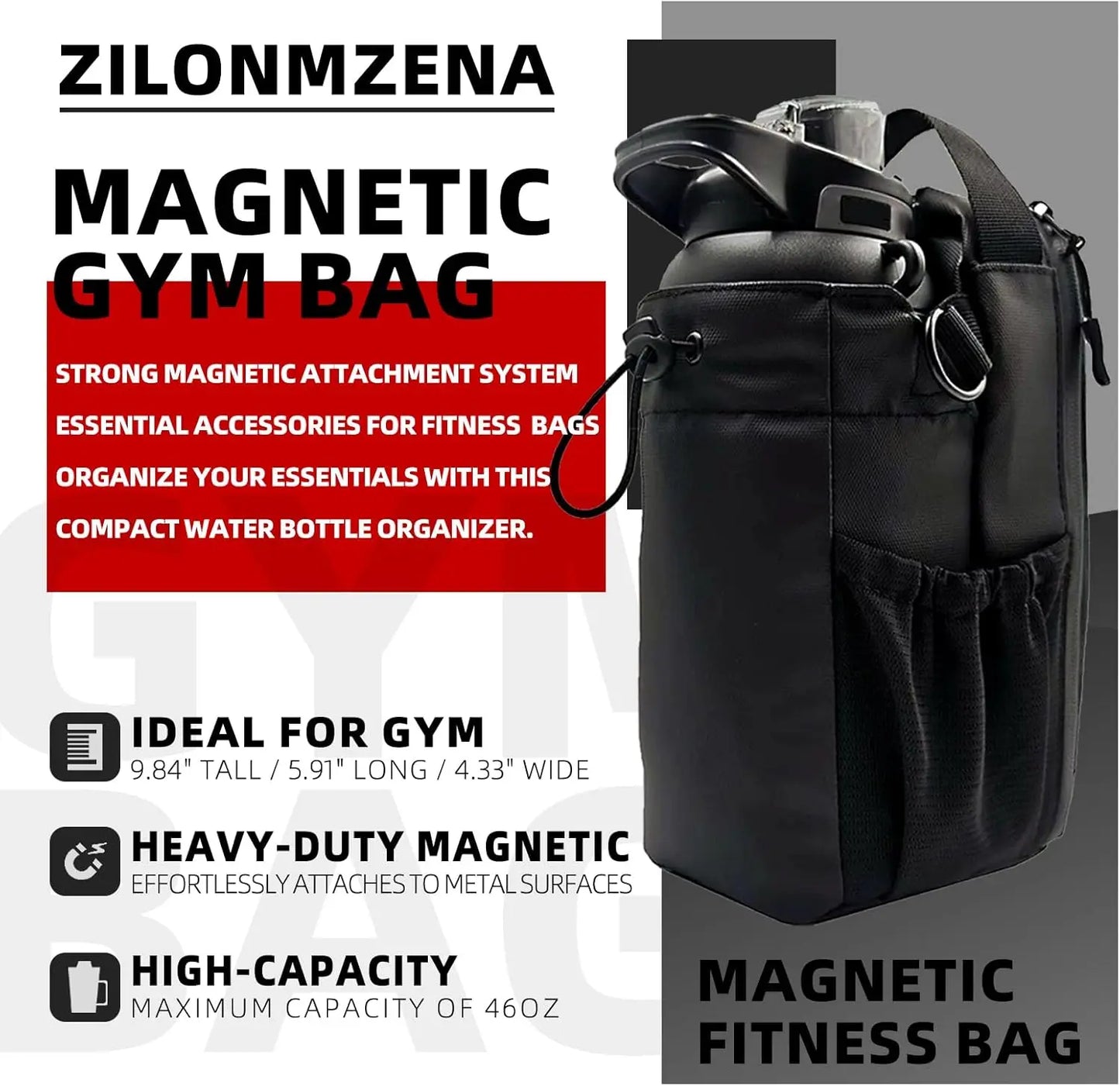 MagniFit – Magnetic Gym & Cycling Water Bottle Bag