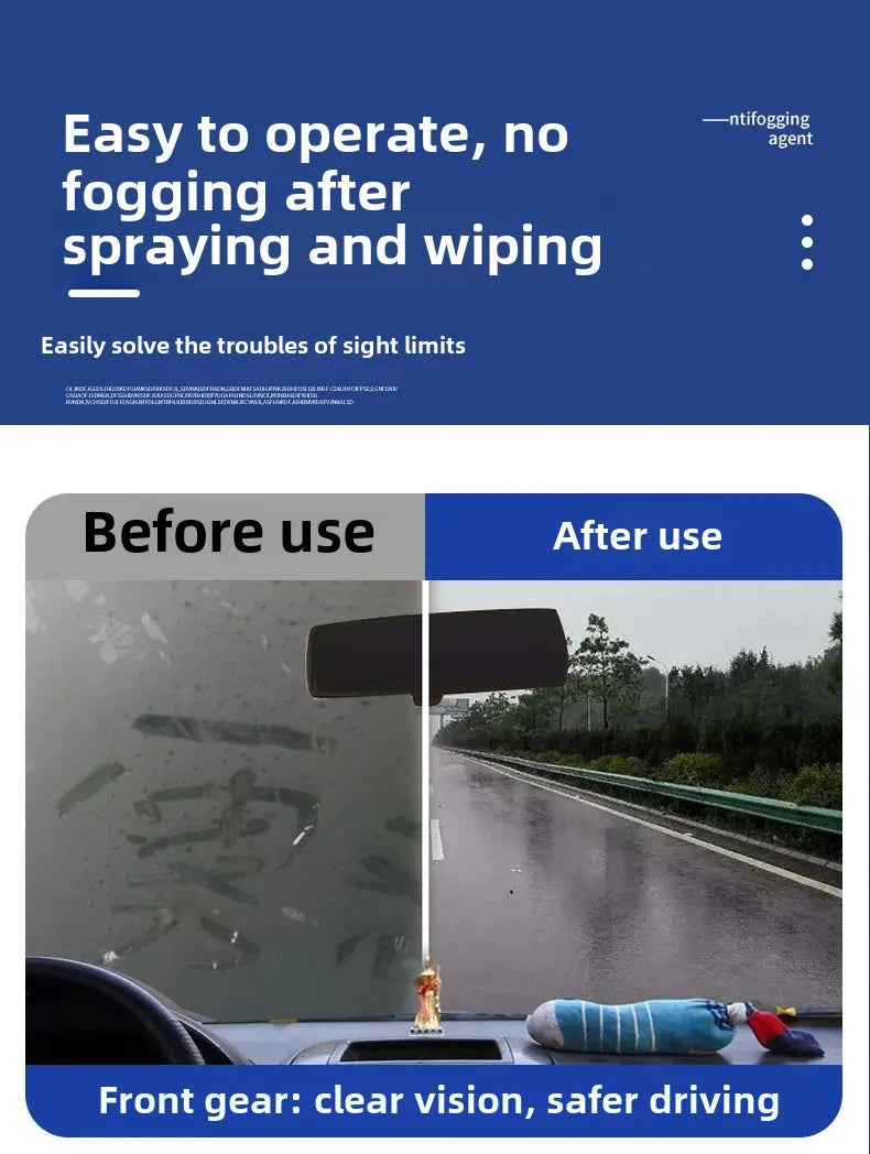 Car Fog & Rain Repellent Coating — Rearview Mirror & Windshield