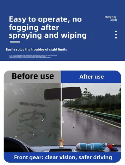 Car Fog & Rain Repellent Coating — Rearview Mirror & Windshield