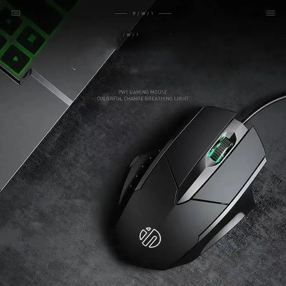 Gaming & Office Mouse – 3200 DPI Silent Click, Macro Programmable