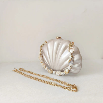 Female Shell Acrylic Box Clutches Lady Gift Evening Bag Party Prom Stones Handbags Luxury Women Wedding Bridal Clutch Purse Bag