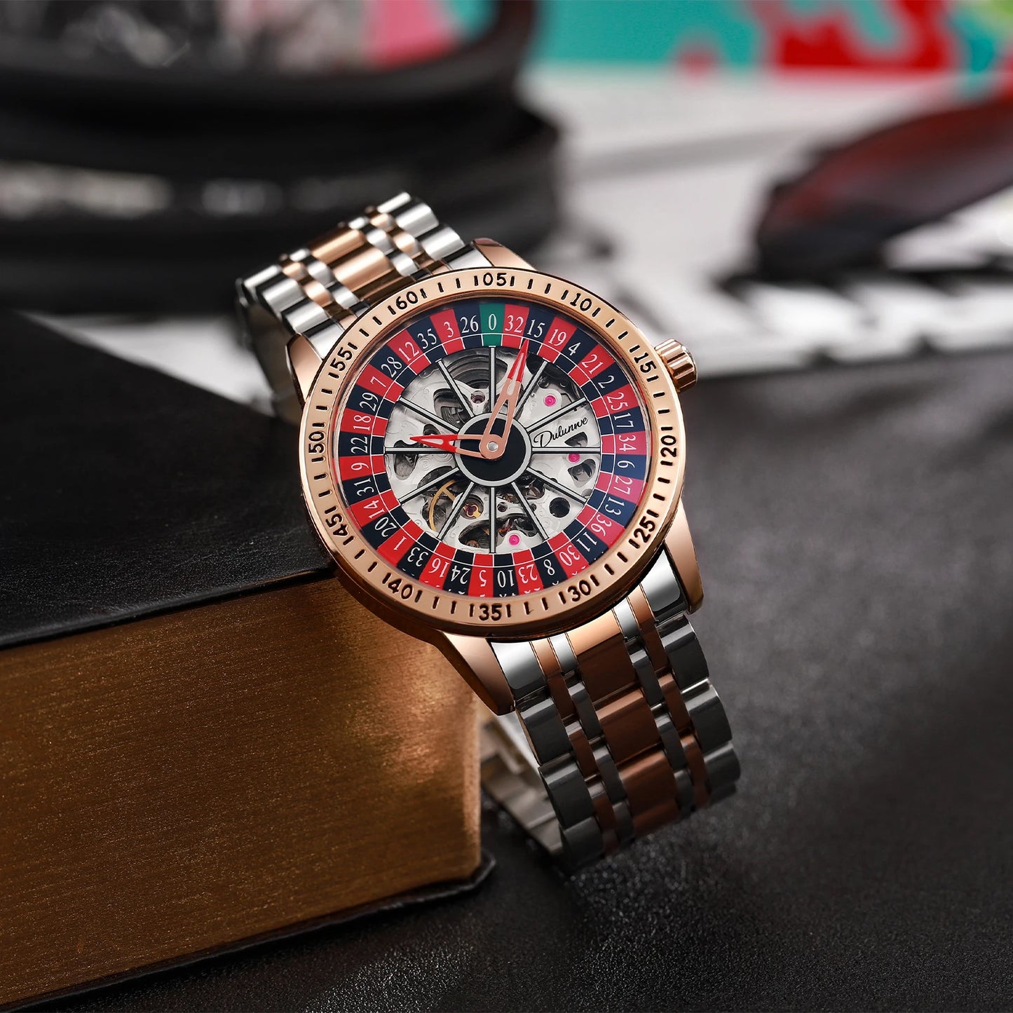 DULUNWE Spinning Roulette Automatic Watch
