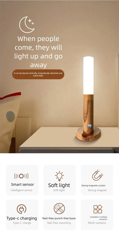 LED Night Light – USB Rechargeable Motion Sensor Lamp