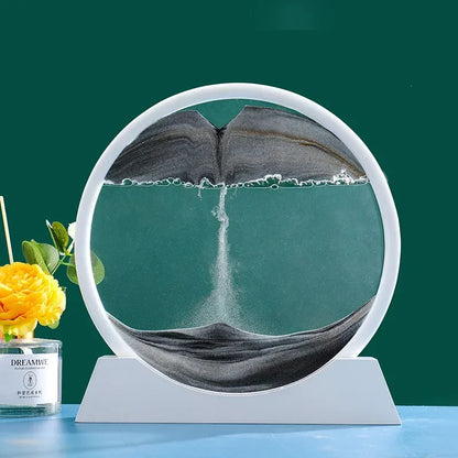 3D Moving Sand Art – Nordic Liquid Hourglass Sandscape Decor
