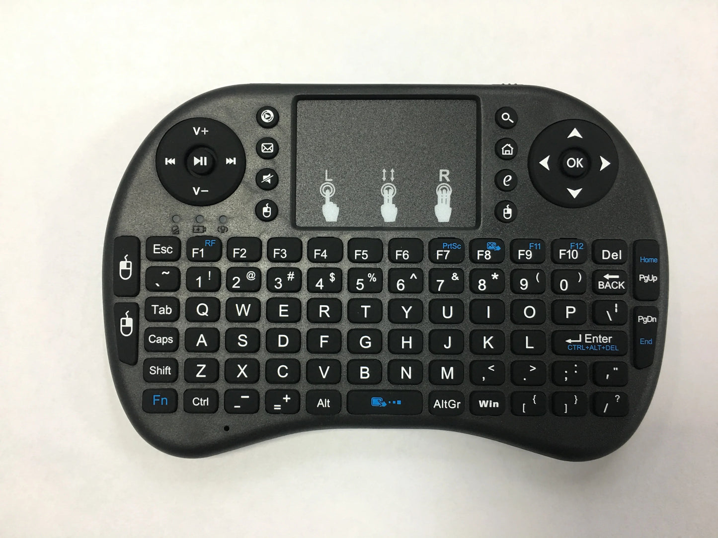 Mini wireless keyboard with touchpad