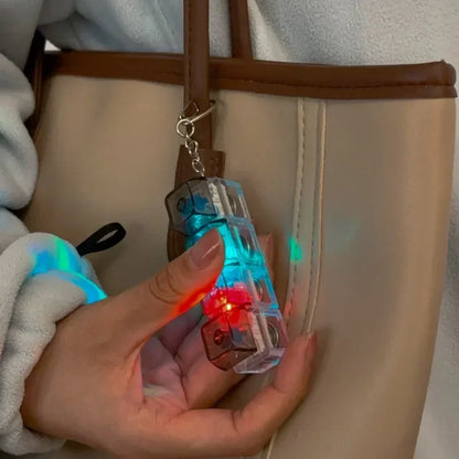 Light Up Keyboard Key Stress Relief Clickable LED Button Toy for Anxiety Office Desk Accessory