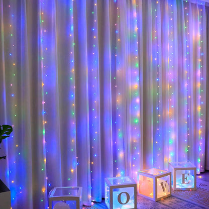 Fairy String Curtain LED Lights – 8 Modes, Remote & USB