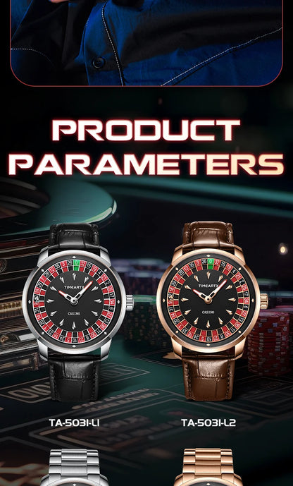 TIMEARTX Roulette Watch - waterproof