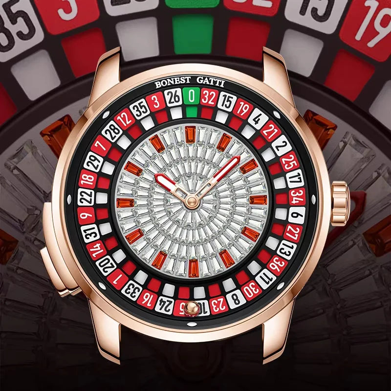 BONEST GATTI Luxury Rotating Roulette Watch