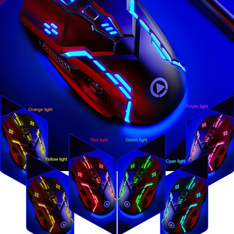 Ergonomic Gaming Mouse – RGB Mute LED Backlit