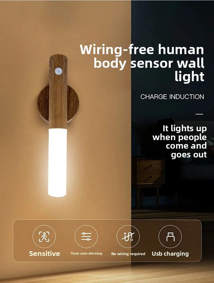 LED Night Light – USB Rechargeable Motion Sensor Lamp