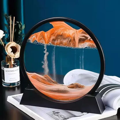 3D Moving Sand Art – Nordic Liquid Hourglass Sandscape Decor