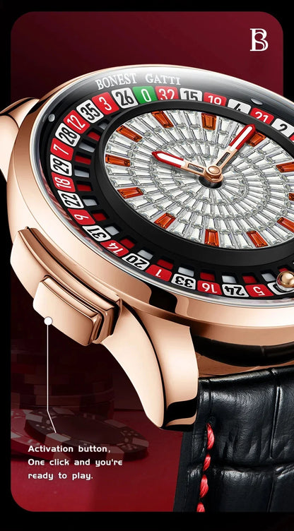 BONEST GATTI Luxury Rotating Roulette Watch
