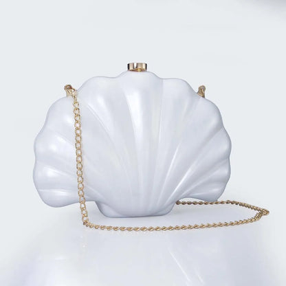 Female Shell Acrylic Box Clutches Lady Gift Evening Bag Party Prom Stones Handbags Luxury Women Wedding Bridal Clutch Purse Bag