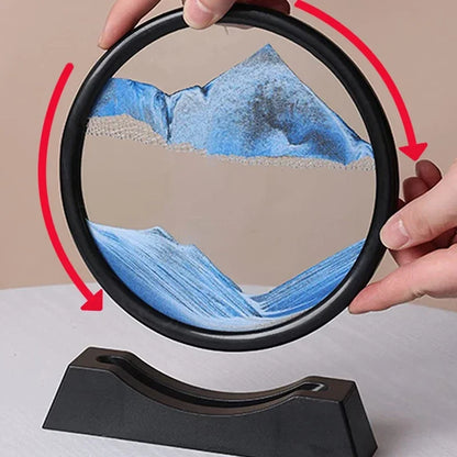 3D Moving Sand Art – Nordic Liquid Hourglass Sandscape Decor