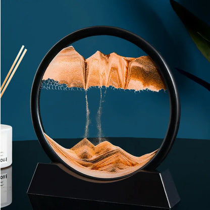 3D Moving Sand Art – Nordic Liquid Hourglass Sandscape Decor