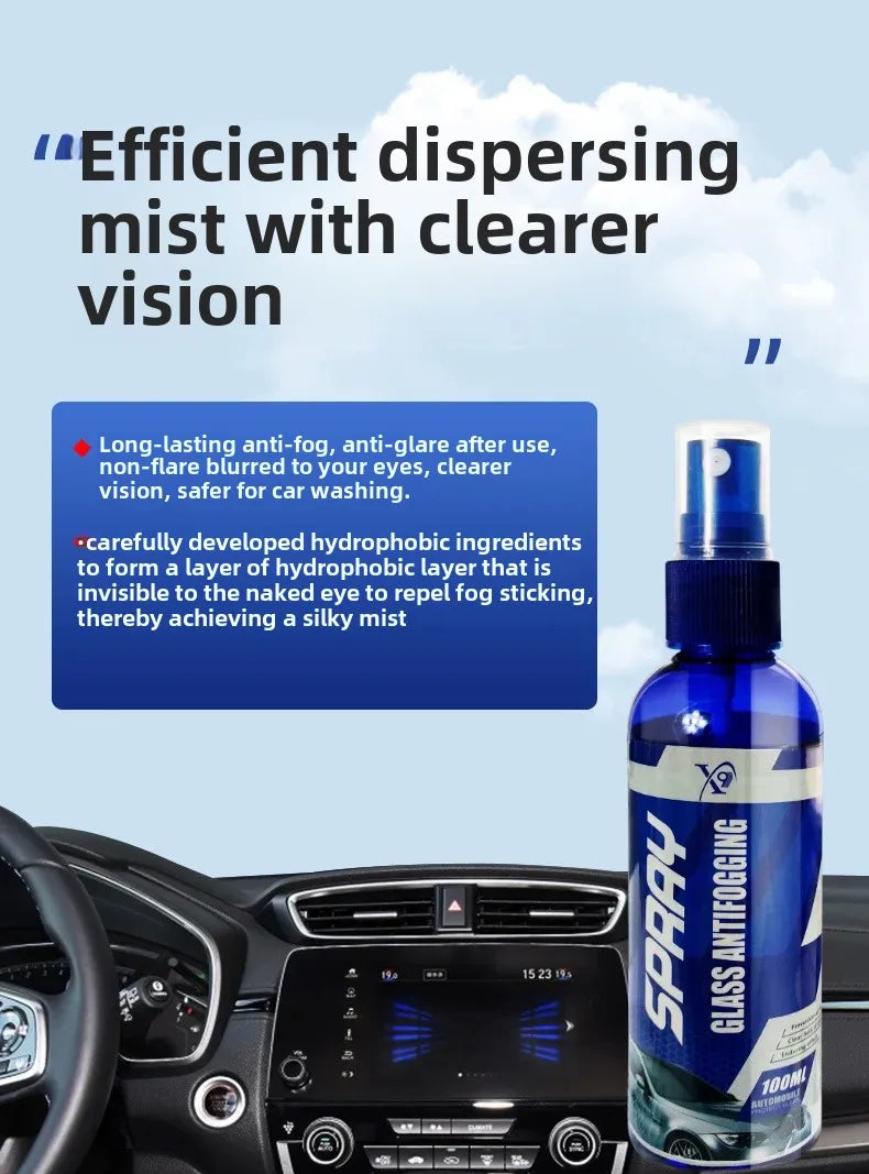 Car Fog & Rain Repellent Coating — Rearview Mirror & Windshield