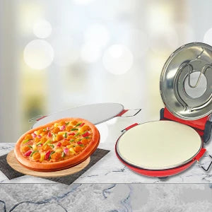 Appareil à pizza électrique 420 °C – 1200 W, plaque en pierre