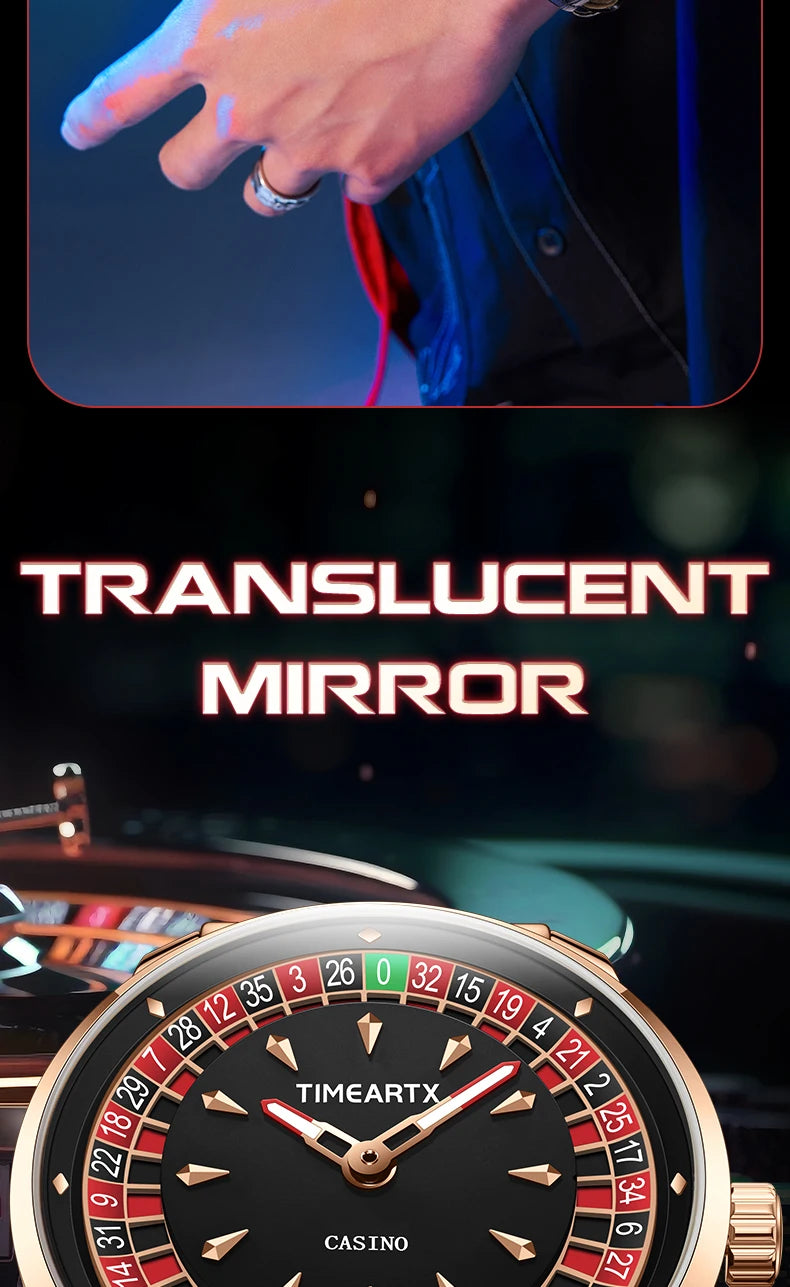 TIMEARTX Roulette Watch - waterproof