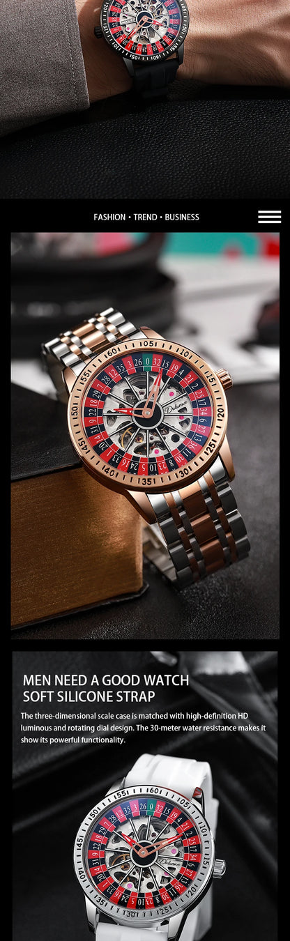 DULUNWE Spinning Roulette Automatic Watch