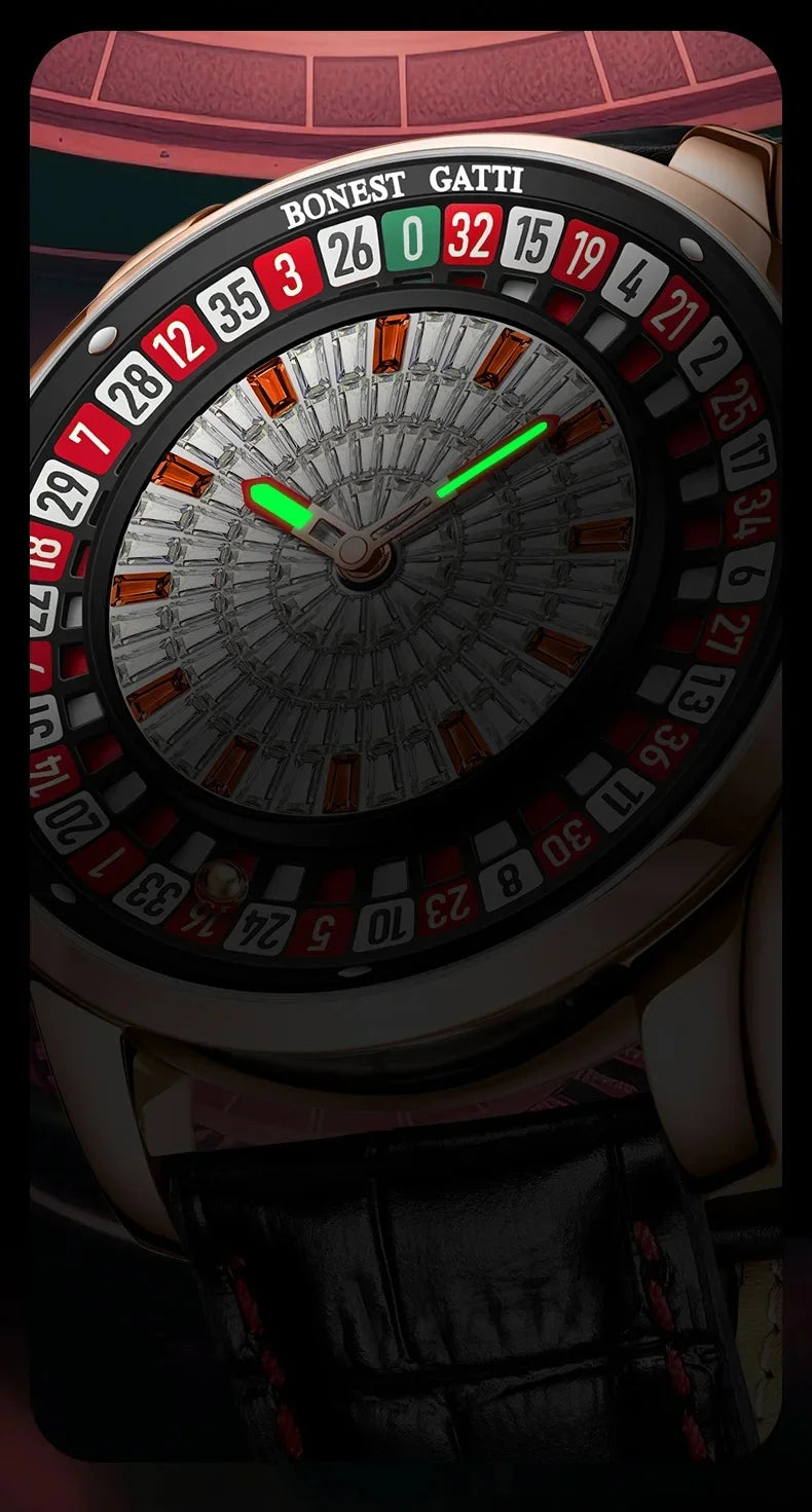 BONEST GATTI Luxury Rotating Roulette Watch