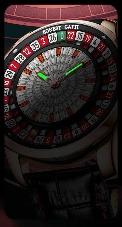 BONEST GATTI Luxury Rotating Roulette Watch