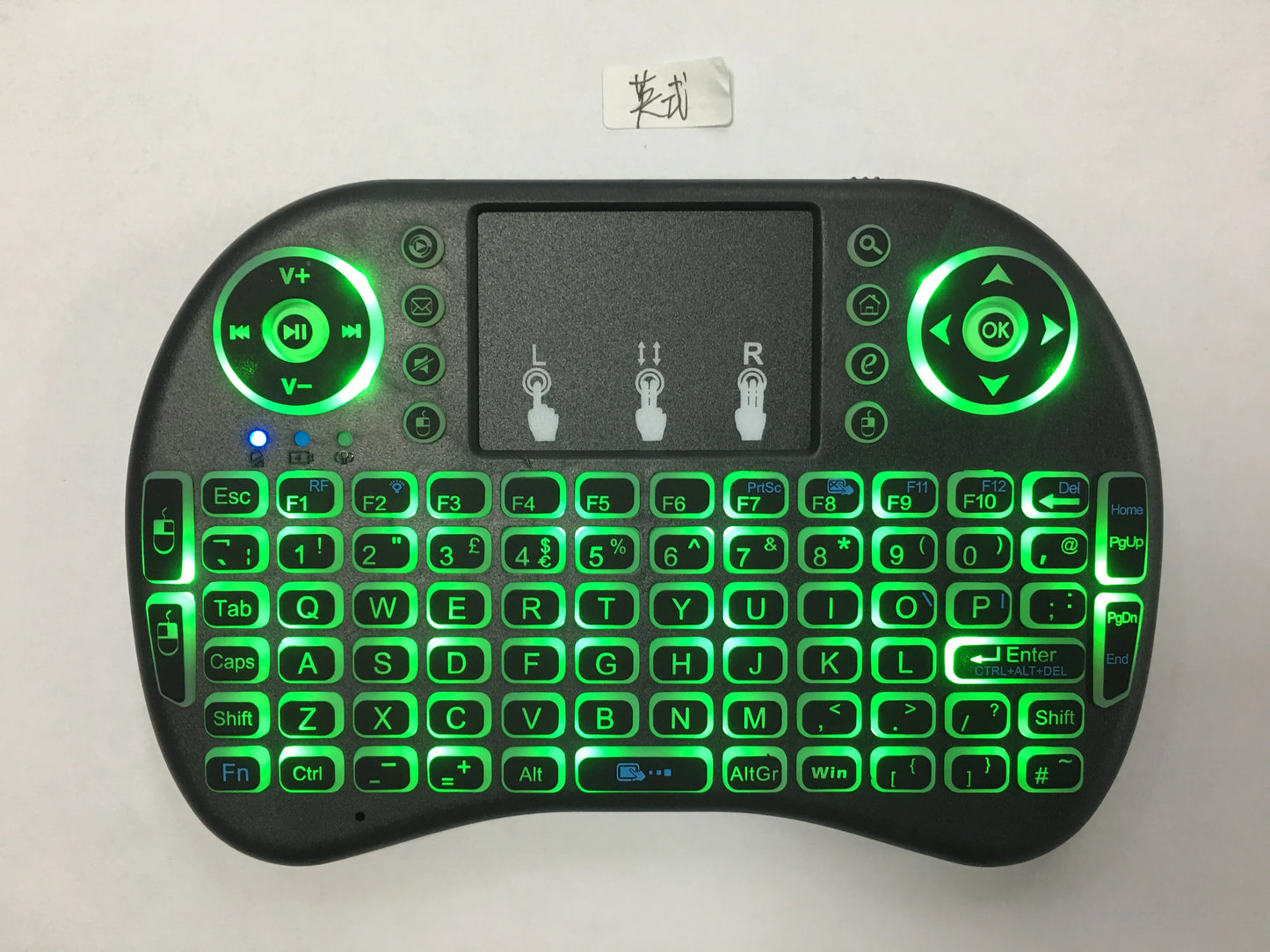 Mini wireless keyboard with touchpad