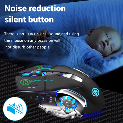 Silent Wireless USB Mechanical Gaming Mouse