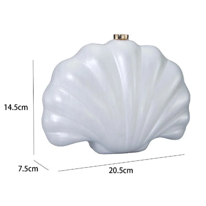 Female Shell Acrylic Box Clutches Lady Gift Evening Bag Party Prom Stones Handbags Luxury Women Wedding Bridal Clutch Purse Bag