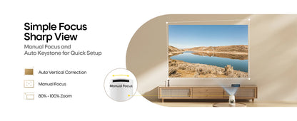 4K Portable Projector – Android 11, 8000 Lumens