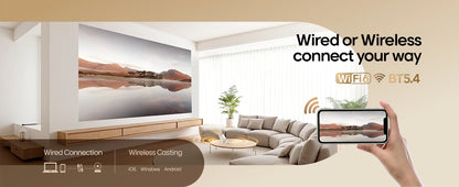 4K Portable Projector – Android 11, 8000 Lumens