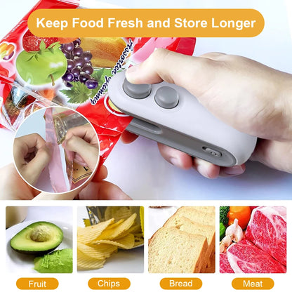 2-in-1 Portable Food Bag Sealer & Cutter