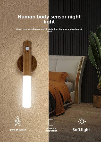 LED Night Light – USB Rechargeable Motion Sensor Lamp