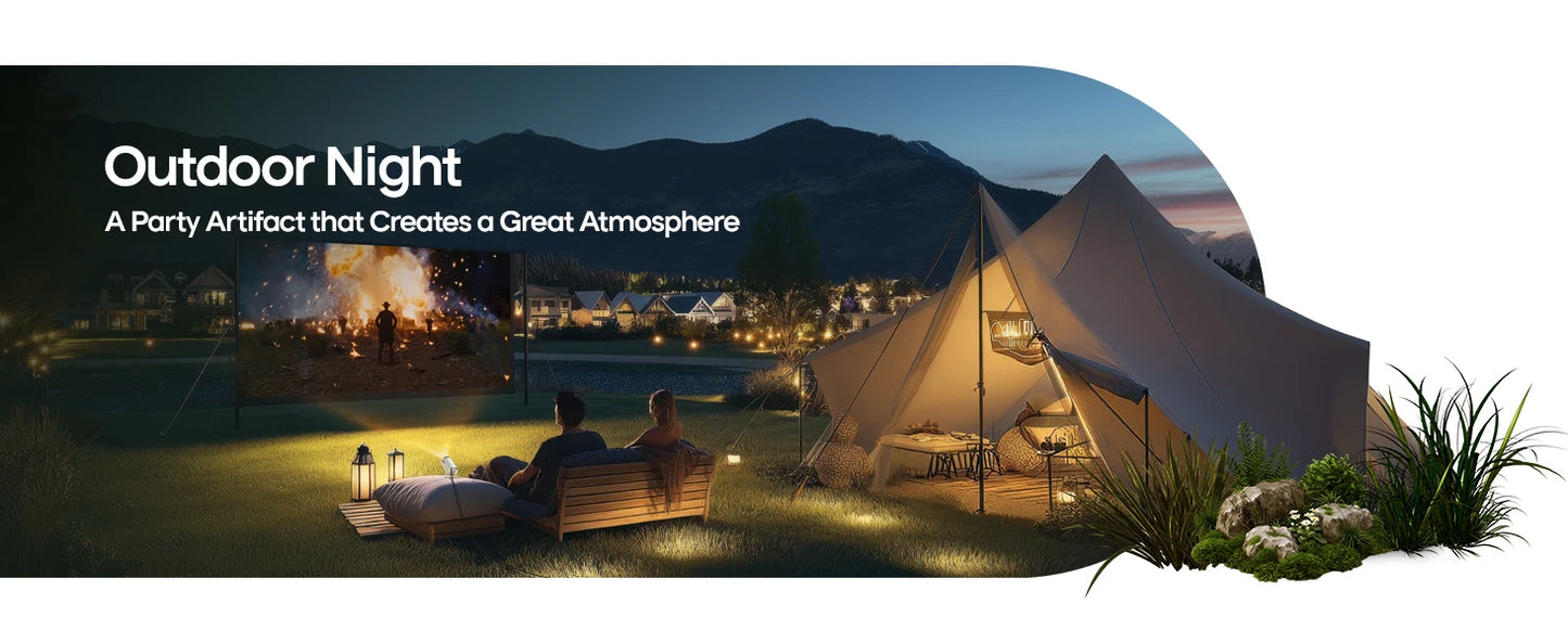 4K Portable Projector – Android 11, 8000 Lumens