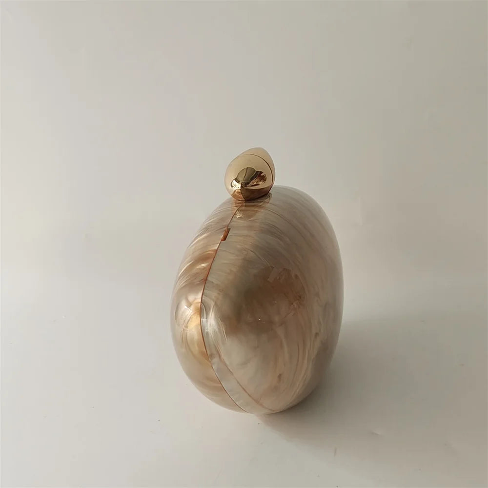Shell Brand Perlbraune Marmor-Acryl-Box-Clutch, Abendtasche, Hochzeits-Party-Mini-Geldbörse, Abend-Brauthandtasche