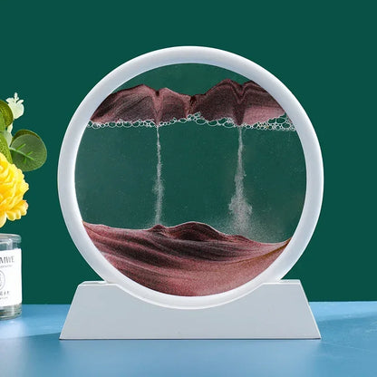 3D Moving Sand Art – Nordic Liquid Hourglass Sandscape Decor