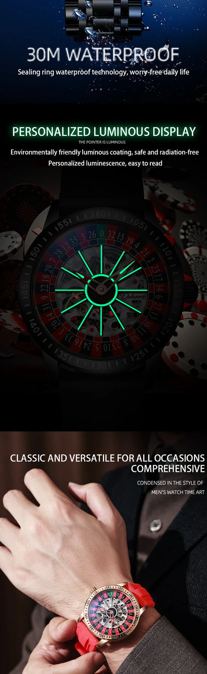 DULUNWE Spinning Roulette Automatic Watch